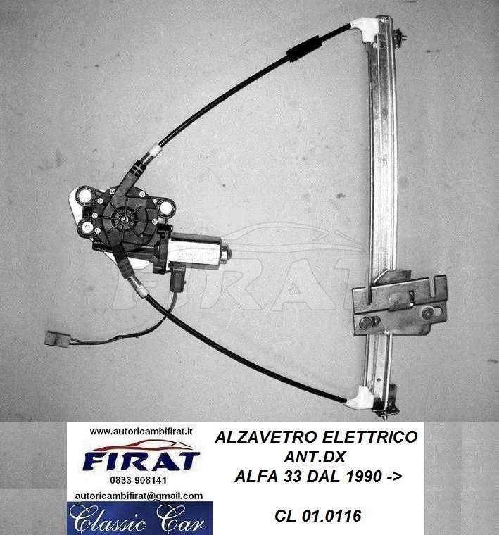 ALZAVETRO ELETTRICO ALFA 33 90-> ANT.DX